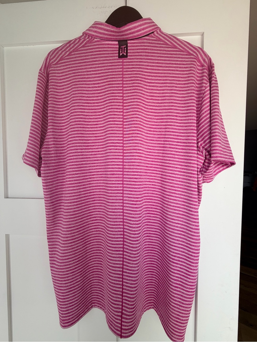 Nike Dri-FIT Performance Polo Tiger Woods Collection Pink Striped - Picture 5 of 8